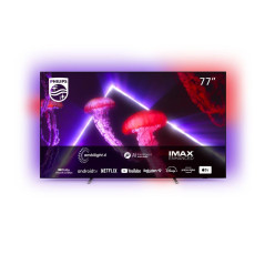 OLED TV Philips 77OLED807 194 cm Ambilight 4K UHD Android TV Metal Plata