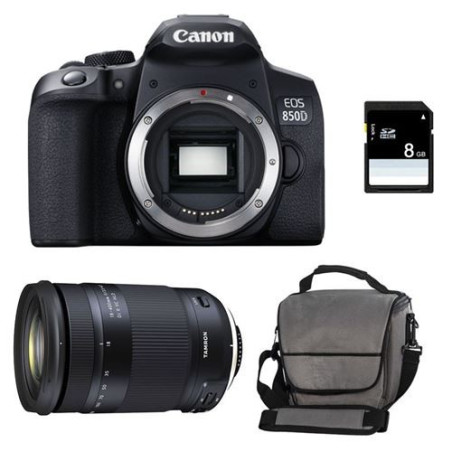 Canon EOS 850D + Tamron 18-400 VC + bolsa + tarjeta SD 4GB