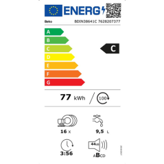Lavavajillas BEKO Empotrado - BDIN38641C 60CM